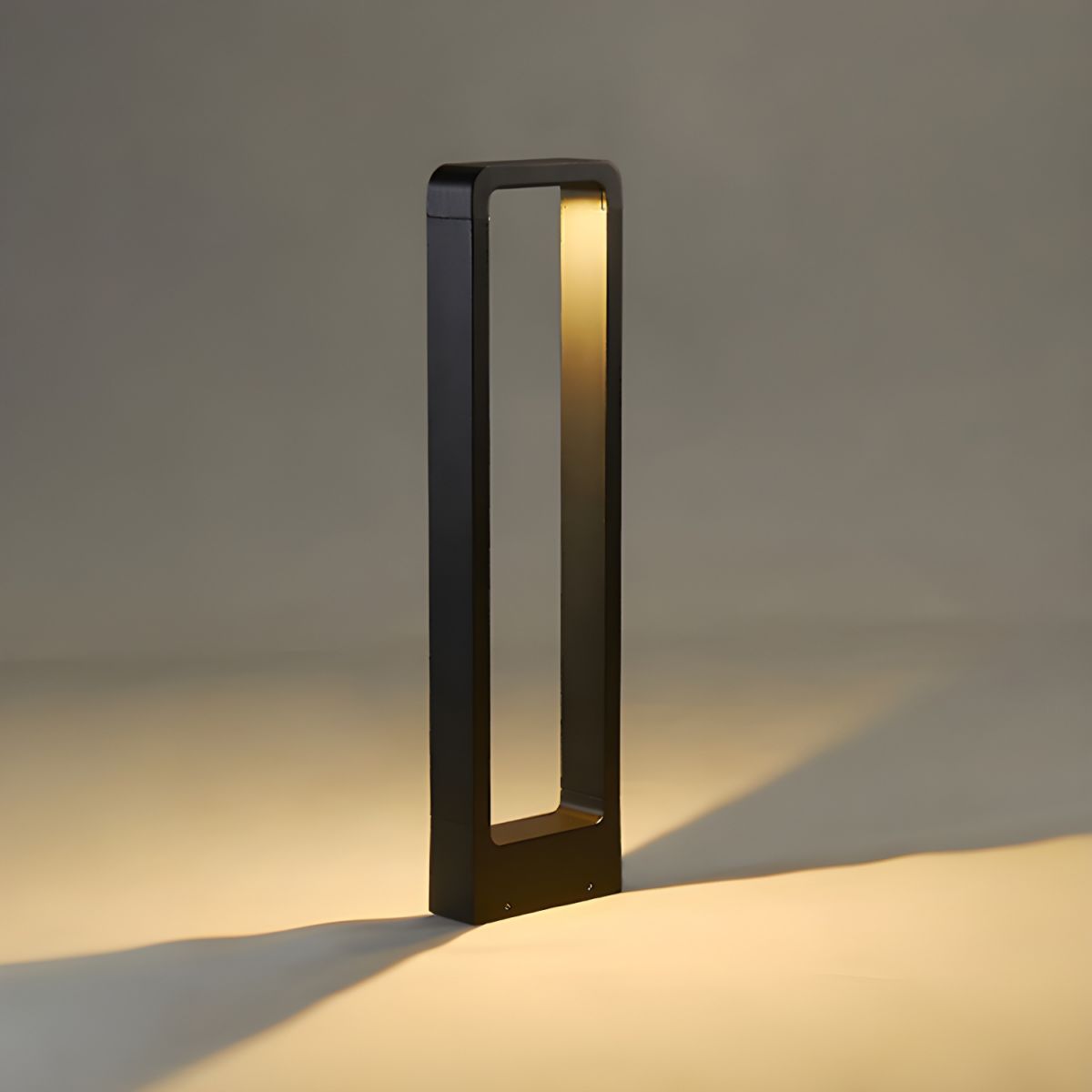 Outdoor Metal Pillar Light Glass Shade Modern Design | Marvexo