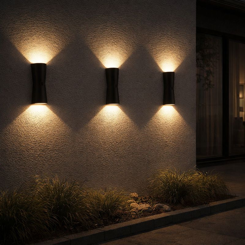Outdoor Metal Torch Wall Light Minimalist LED Design | Bonvex