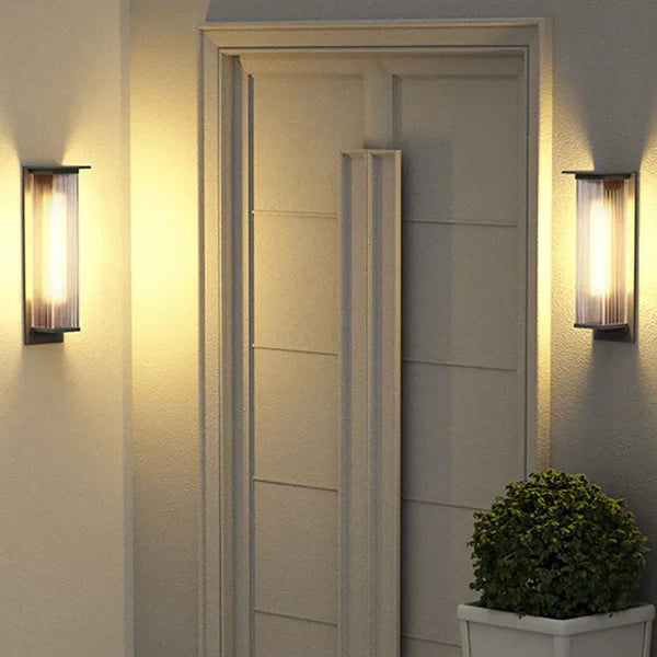 Outdoor Rectangular Wall Light Modern Metal Design | Solqen