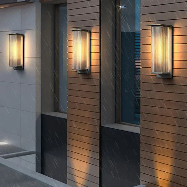 Outdoor Rectangular Wall Light Modern Metal Design | Solqen