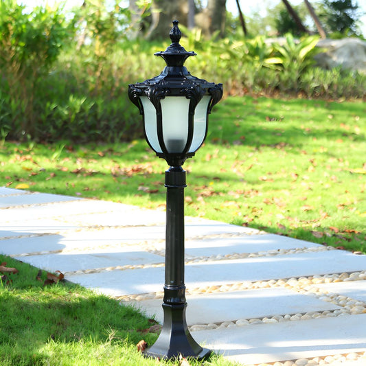 Outdoor Retro Light with Prismatic Glass Bell Shade | Zorvix