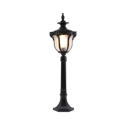 Outdoor Retro Light with Prismatic Glass Bell Shade | Zorvix