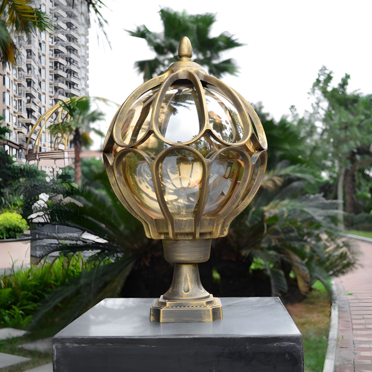 Outdoor Round Ceiling Light Nordic Metal Design | Quinra