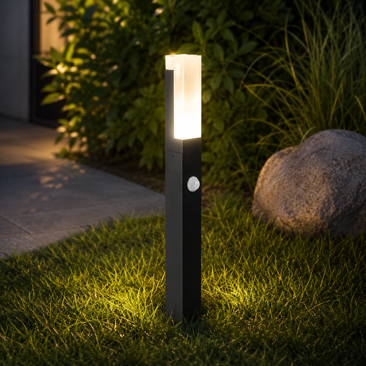 Outdoor Sensor Path Light Metal Garden Modern Design | Narvix
