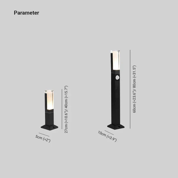 Outdoor Sensor Path Light Metal Garden Modern Design | Narvix