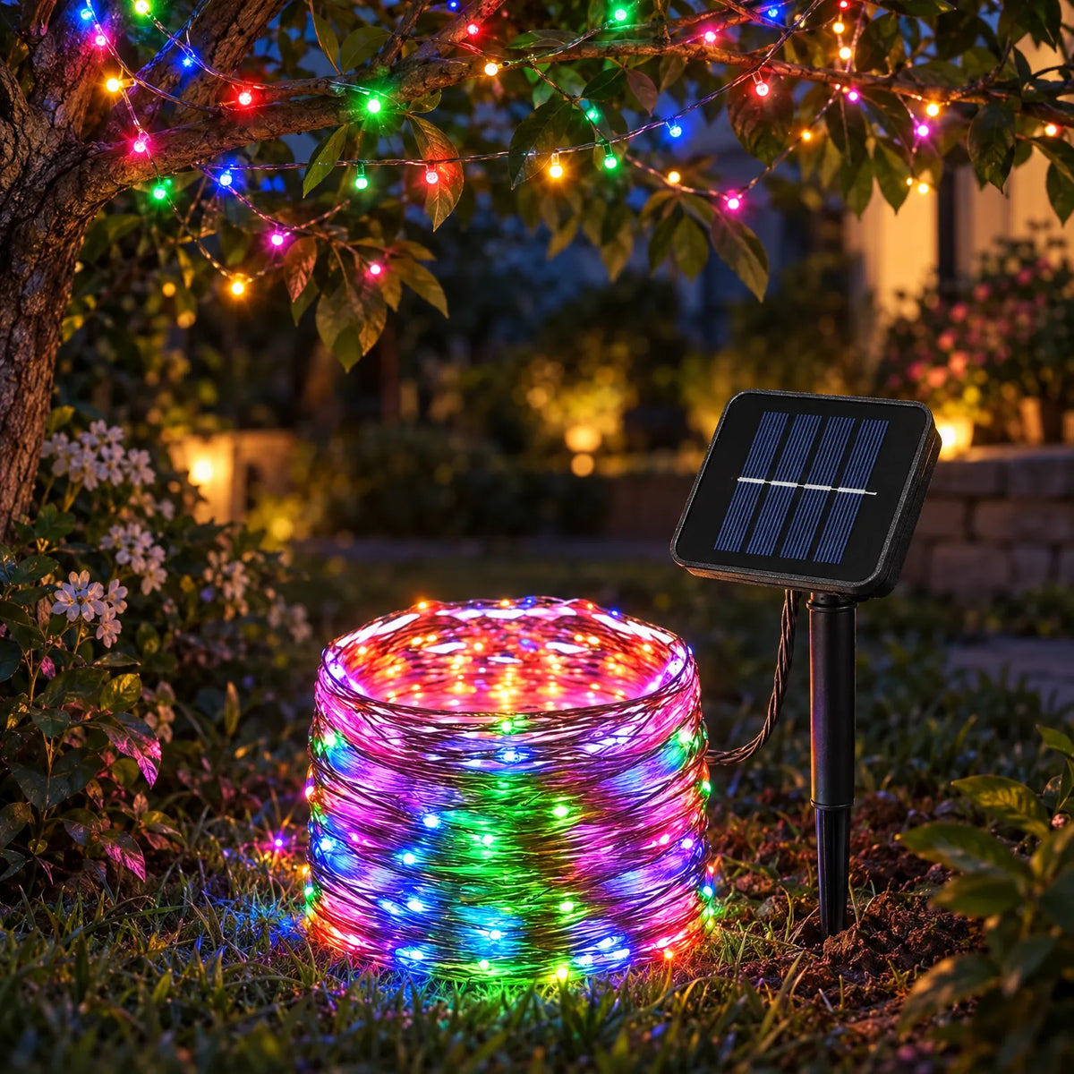 Outdoor Solar Christmas String Lights