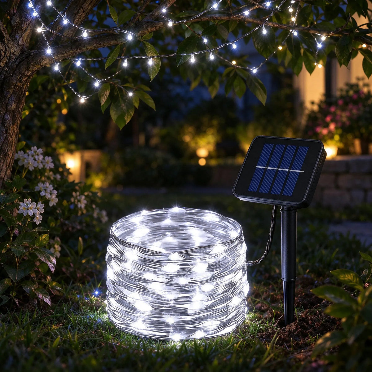 Outdoor Solar Christmas String Lights