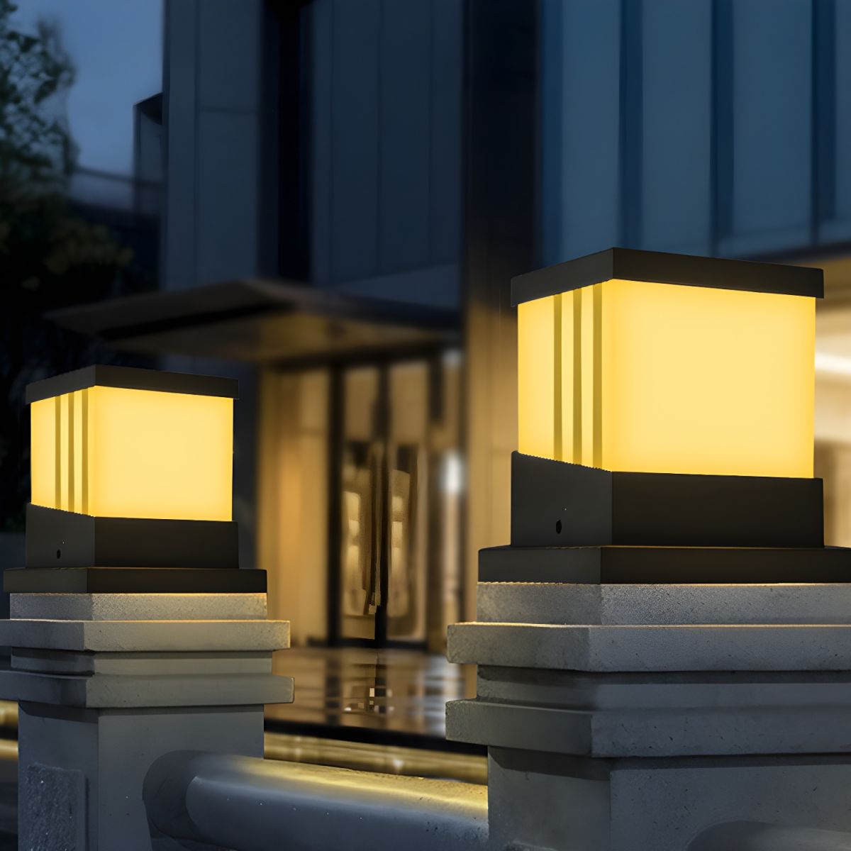 Outdoor Solar LED Cube Light Modern Style 3 Modes | Lornico