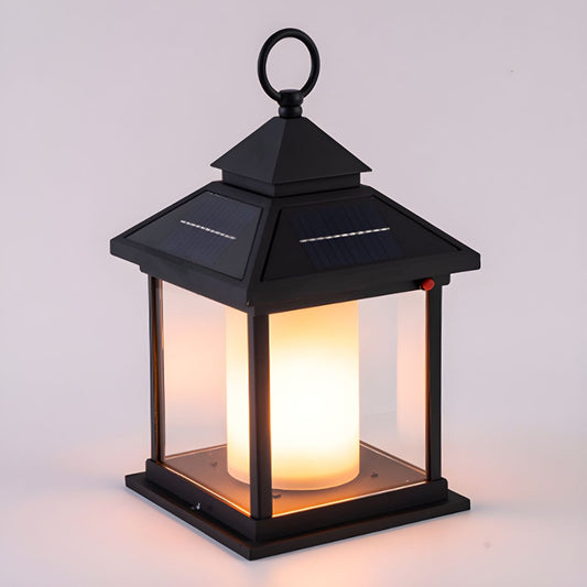 Outdoor Solar LED Metal Wall Light Rectangular Modern | Dorvexi