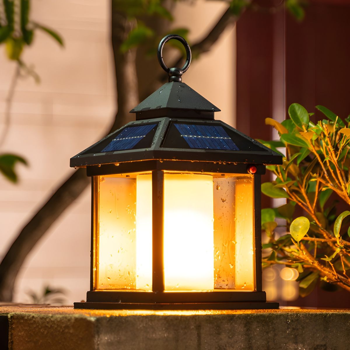 Outdoor Solar LED Metal Wall Light Rectangular Modern | Dorvexi