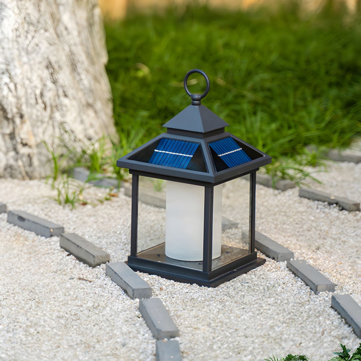 Outdoor Solar LED Metal Wall Light Rectangular Modern | Dorvexi