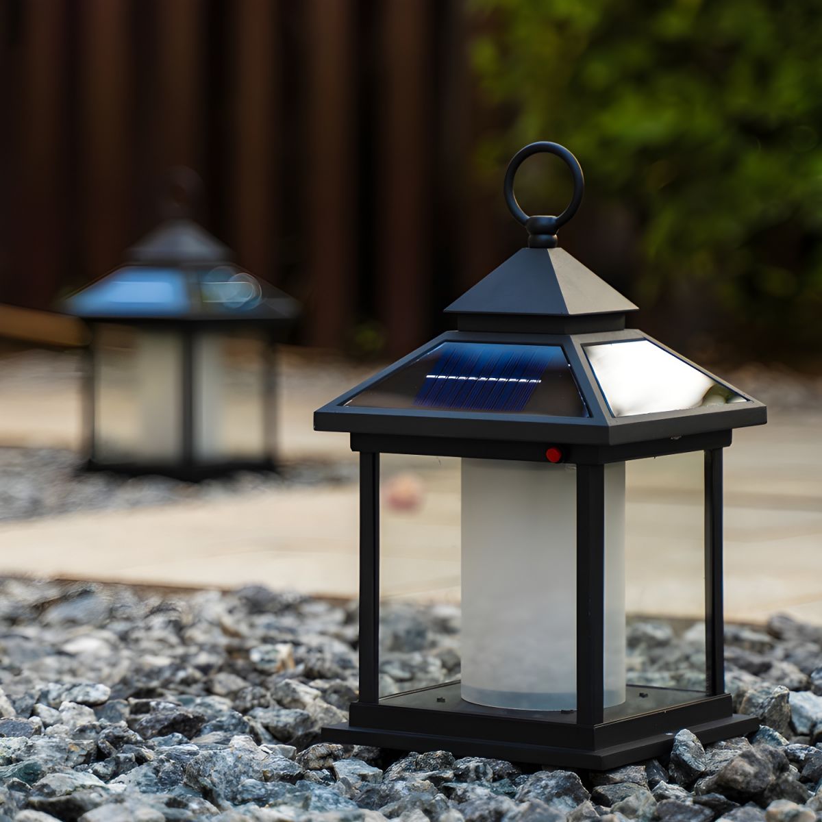Outdoor Solar LED Metal Wall Light Rectangular Modern | Dorvexi