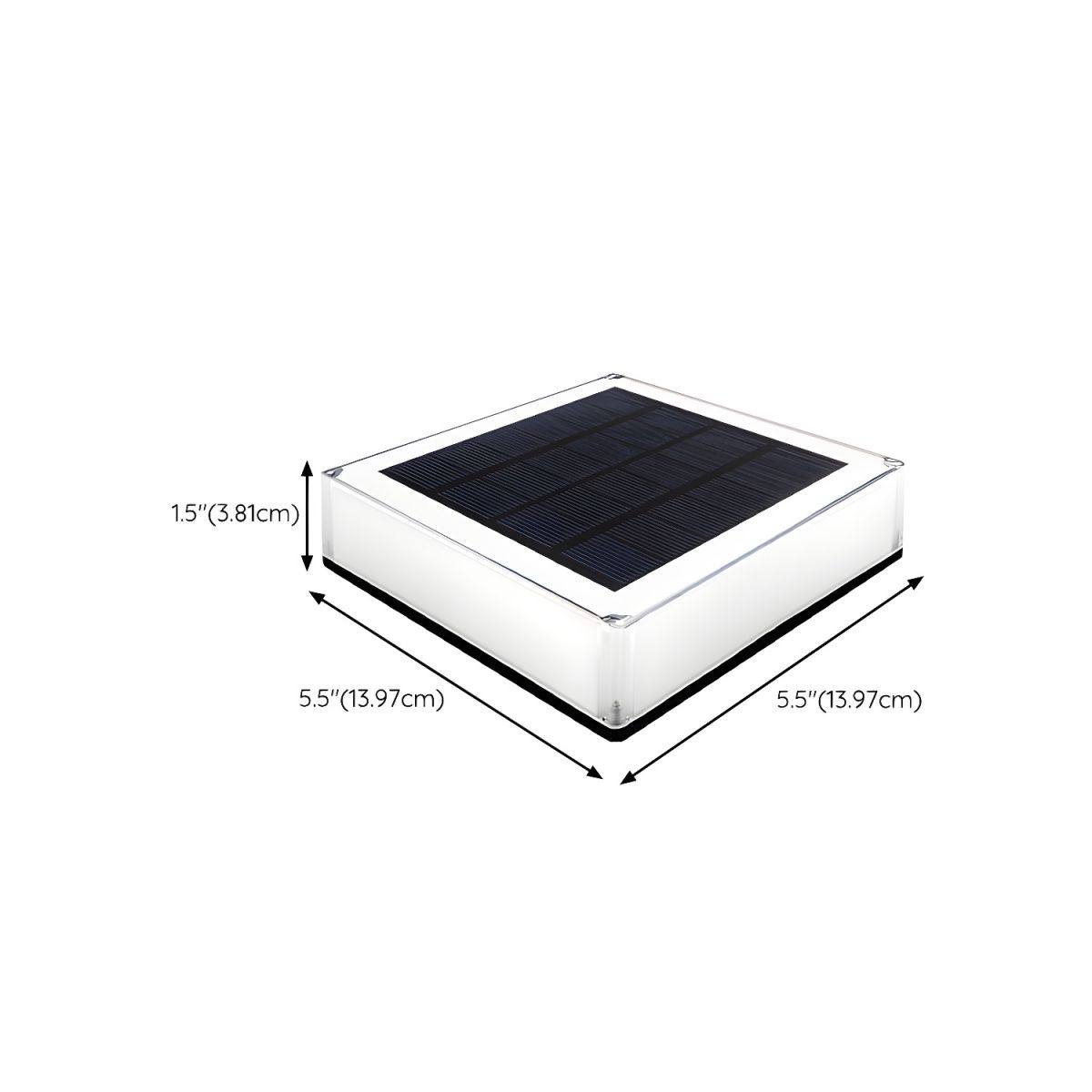 Outdoor Solar LED Pillar Light Modern Plastic White | Sarvane