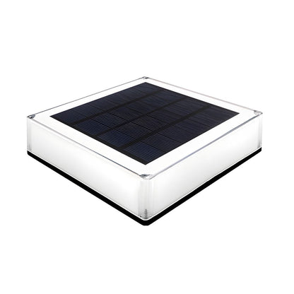 Outdoor Solar LED Pillar Light Modern Plastic White | Sarvane