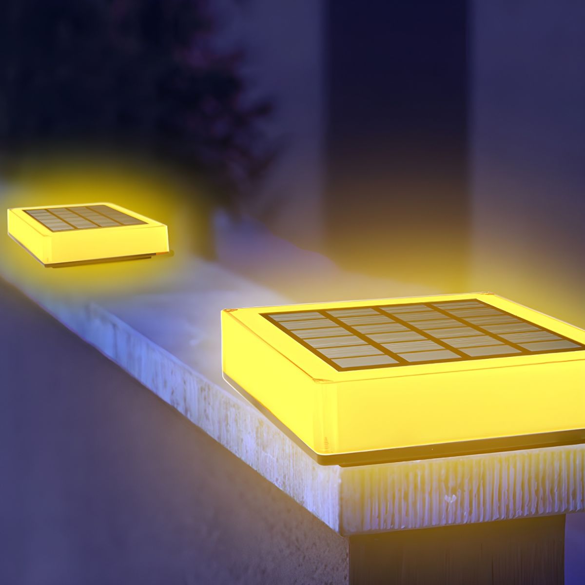Outdoor Solar LED Square Garden Pillar Light | Jelnico