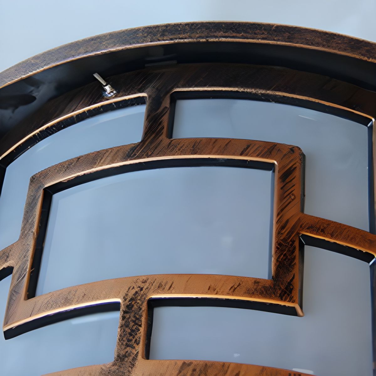 Outdoor Solar Metal Round Light Bronze Finish Modern | Harnico