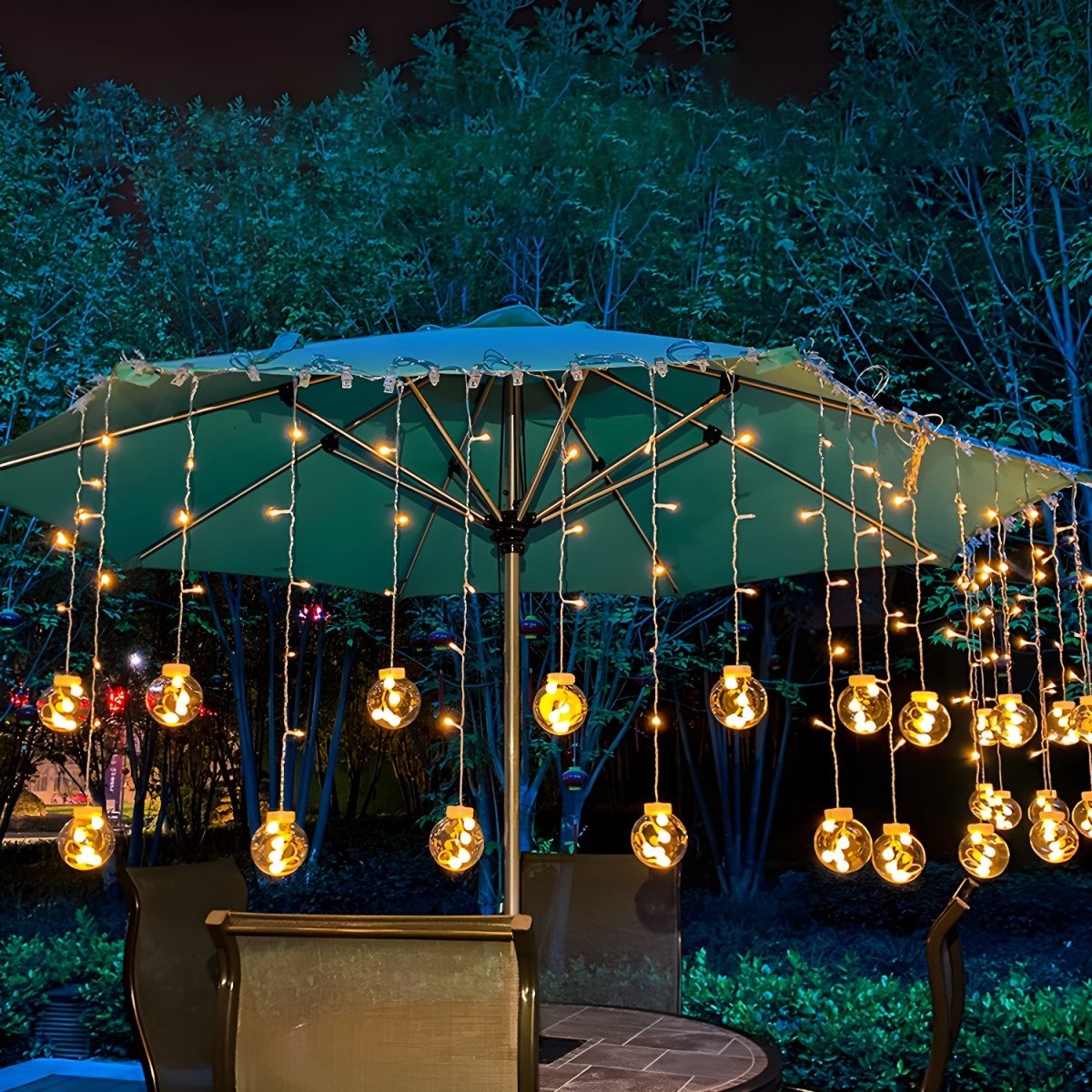 Outdoor Solar String Light Warm LED Glow Patio Garden | Lorqen