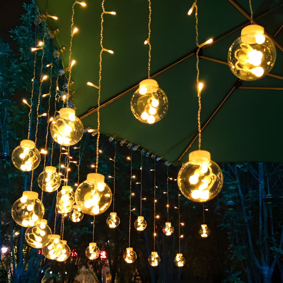 Outdoor Solar String Light Warm LED Glow Patio Garden | Lorqen