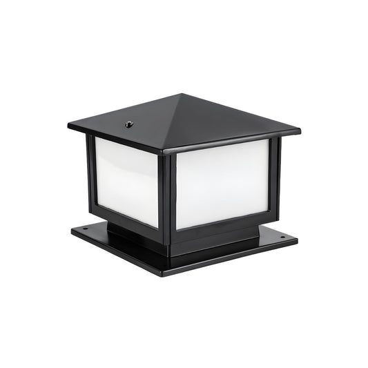 Outdoor Vintage Post Light with Frosted Shade | Arveta