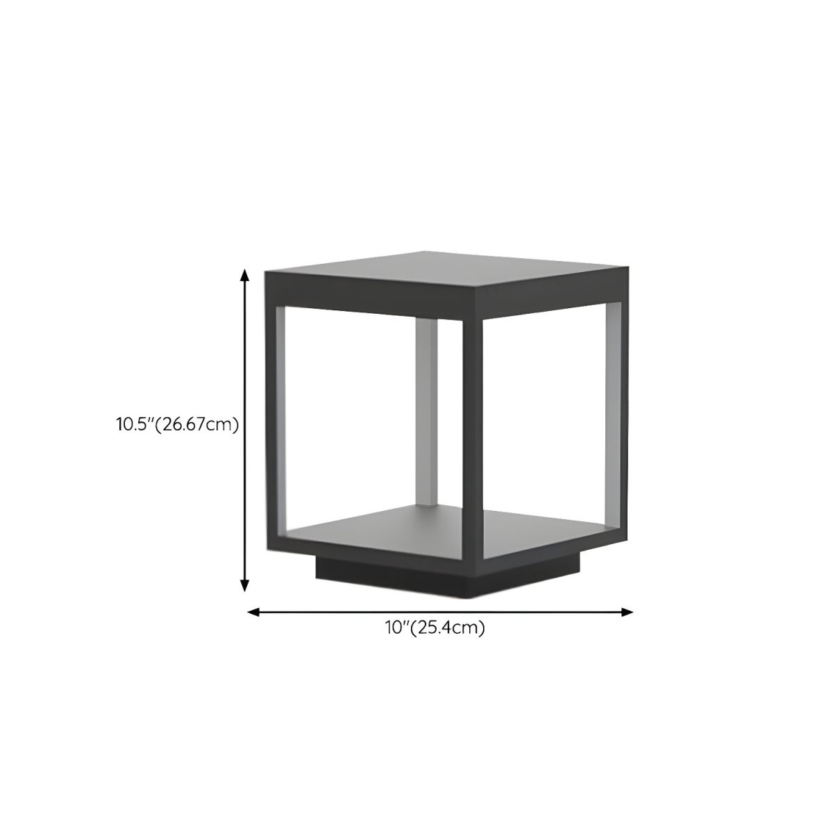 Outdoor Waterproof Metal Garden Pillar Light Black | Lenvico