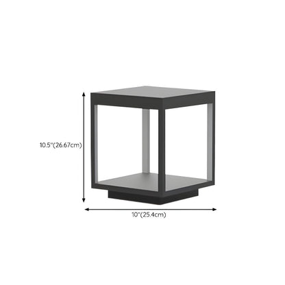 Outdoor Waterproof Metal Garden Pillar Light Black | Lenvico