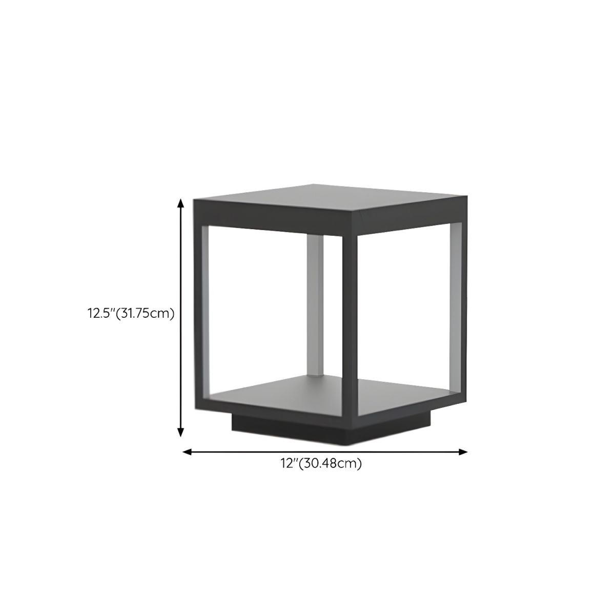 Outdoor Waterproof Metal Garden Pillar Light Black | Lenvico
