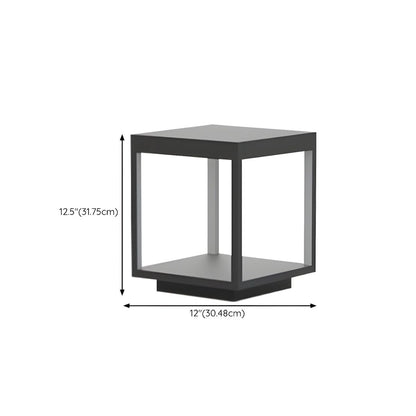 Outdoor Waterproof Metal Garden Pillar Light Black | Lenvico