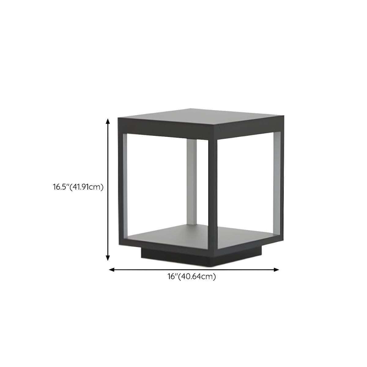 Outdoor Waterproof Metal Garden Pillar Light Black | Lenvico