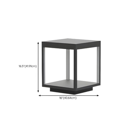 Outdoor Waterproof Metal Garden Pillar Light Black | Lenvico
