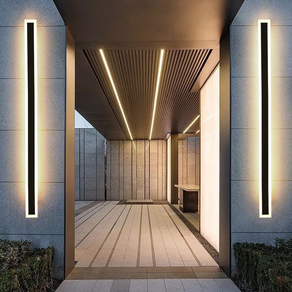 Outdoor Waterproof Up Down Wall Light Black Finish | Malvora