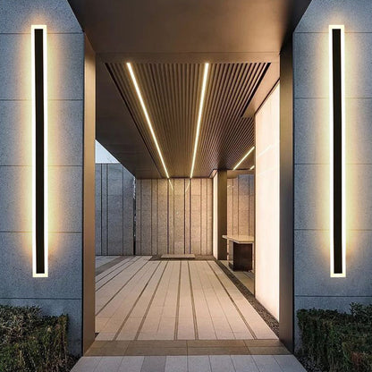 Outdoor Waterproof Up Down Wall Light Black Finish | Malvora