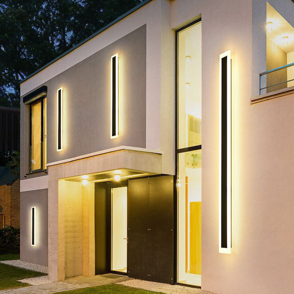 Outdoor Waterproof Up Down Wall Light Black Finish | Malvora