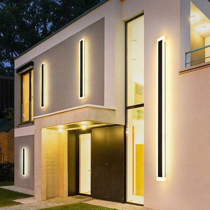 Outdoor Waterproof Up Down Wall Light Black Finish | Malvora