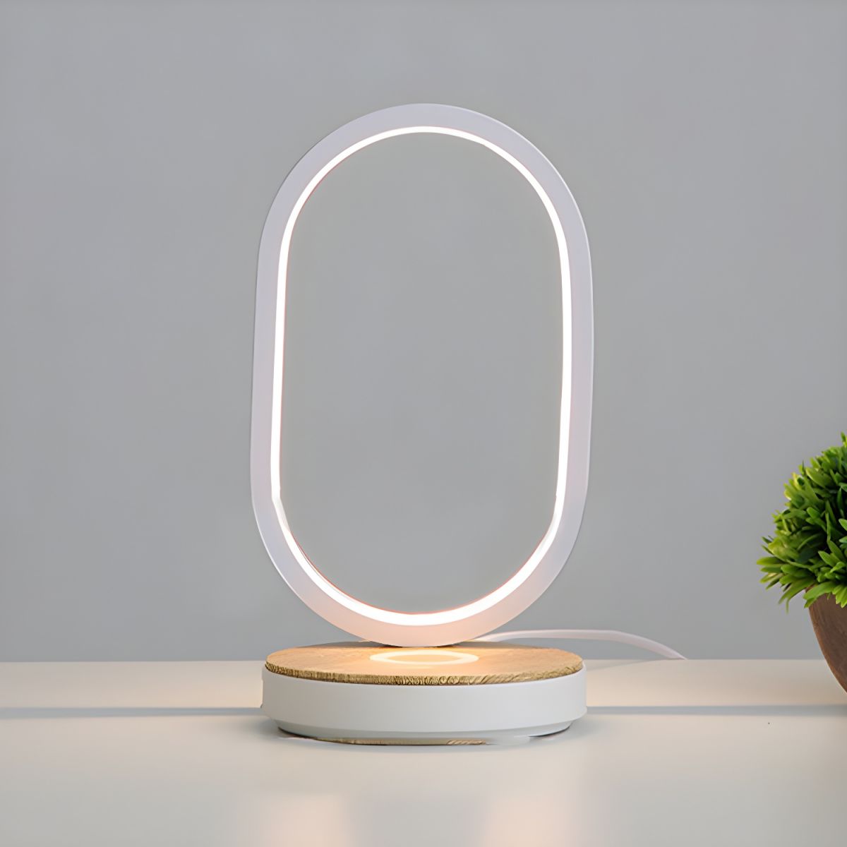 Oval Touch Control Table Lamp Minimalist Style | Arclum