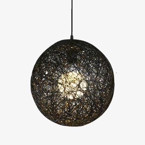 Paper Sphere Pendant Light Nordic Wicker Style | Zenlora