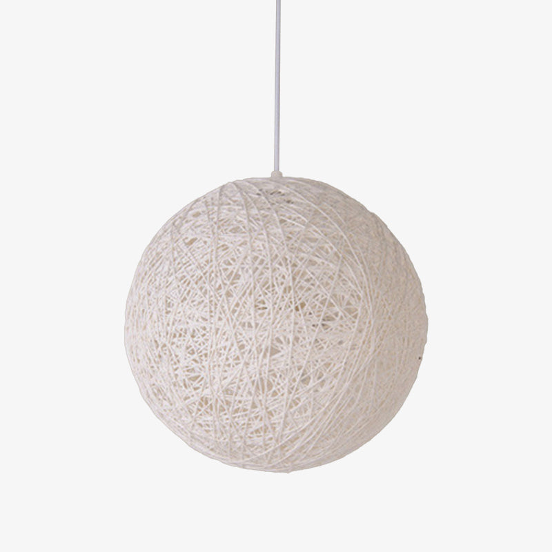 Paper Sphere Pendant Light Nordic Wicker Style | Zenlora