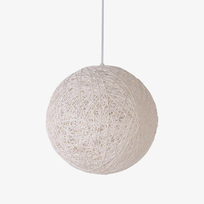 Paper Sphere Pendant Light Nordic Wicker Style | Zenlora