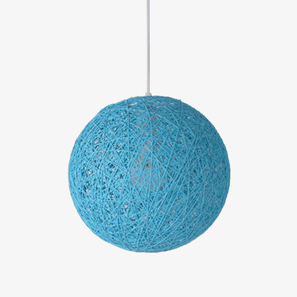 Paper Sphere Pendant Light Nordic Wicker Style | Zenlora