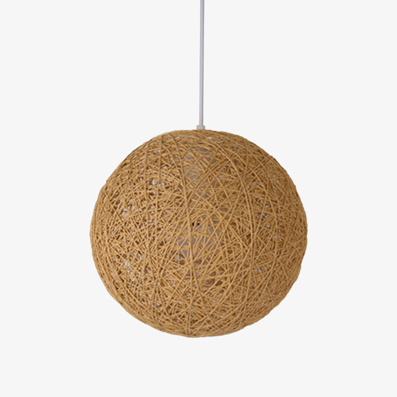 Paper Sphere Pendant Light Nordic Wicker Style | Zenlora
