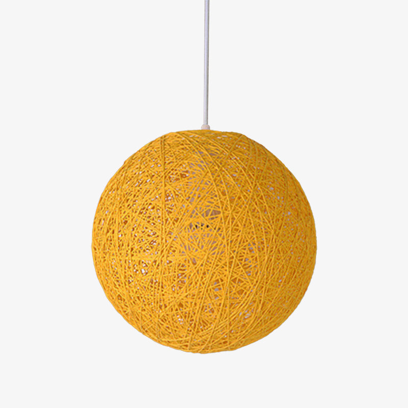 Paper Sphere Pendant Light Nordic Wicker Style | Zenlora