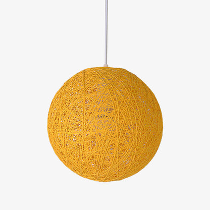 Paper Sphere Pendant Light Nordic Wicker Style | Zenlora