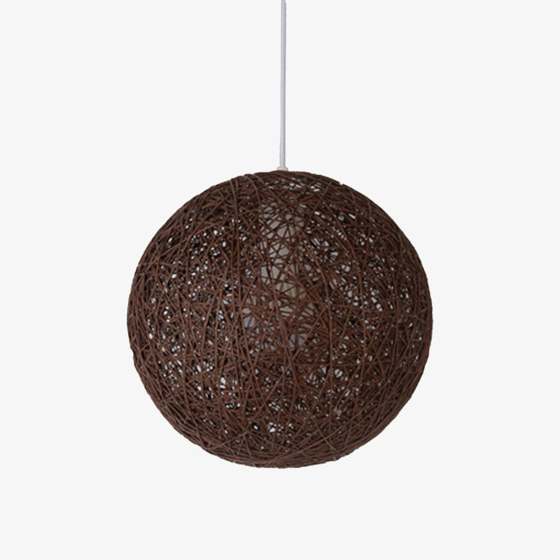 Paper Sphere Pendant Light Nordic Wicker Style | Zenlora