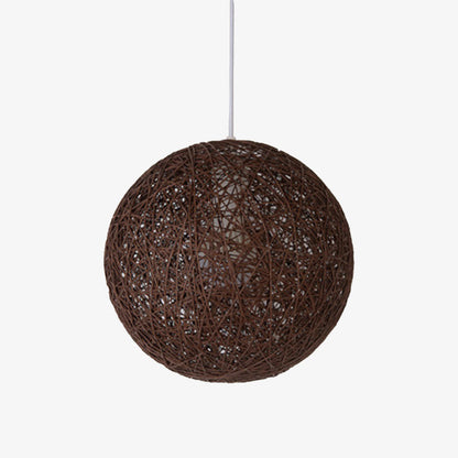 Paper Sphere Pendant Light Nordic Wicker Style | Zenlora