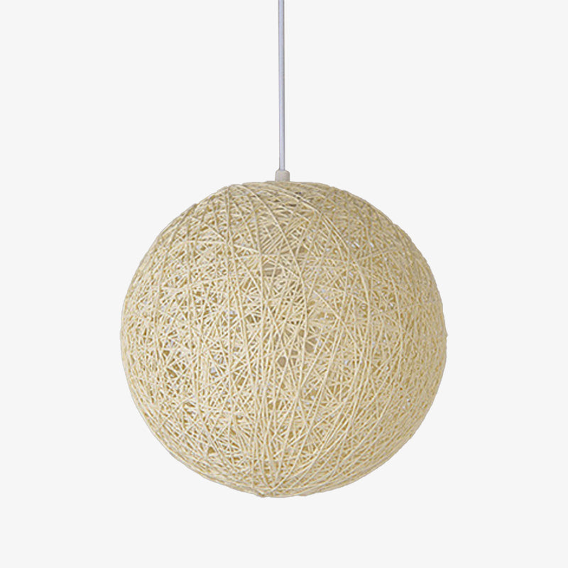 Paper Sphere Pendant Light Nordic Wicker Style | Zenlora