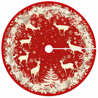 Patterned Christmas Tree Skirt Mat