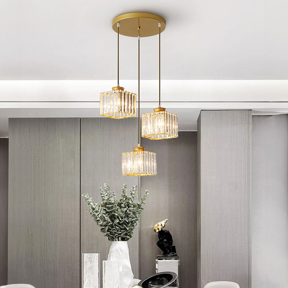 Pendant Crystal Multi Head Nordic Light Fixture | Zenvix