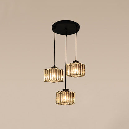 Pendant Crystal Multi Head Nordic Light Fixture | Zenvix