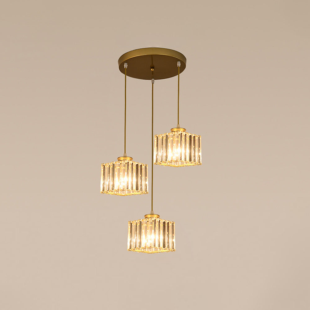 Pendant Crystal Multi Head Nordic Light Fixture | Zenvix