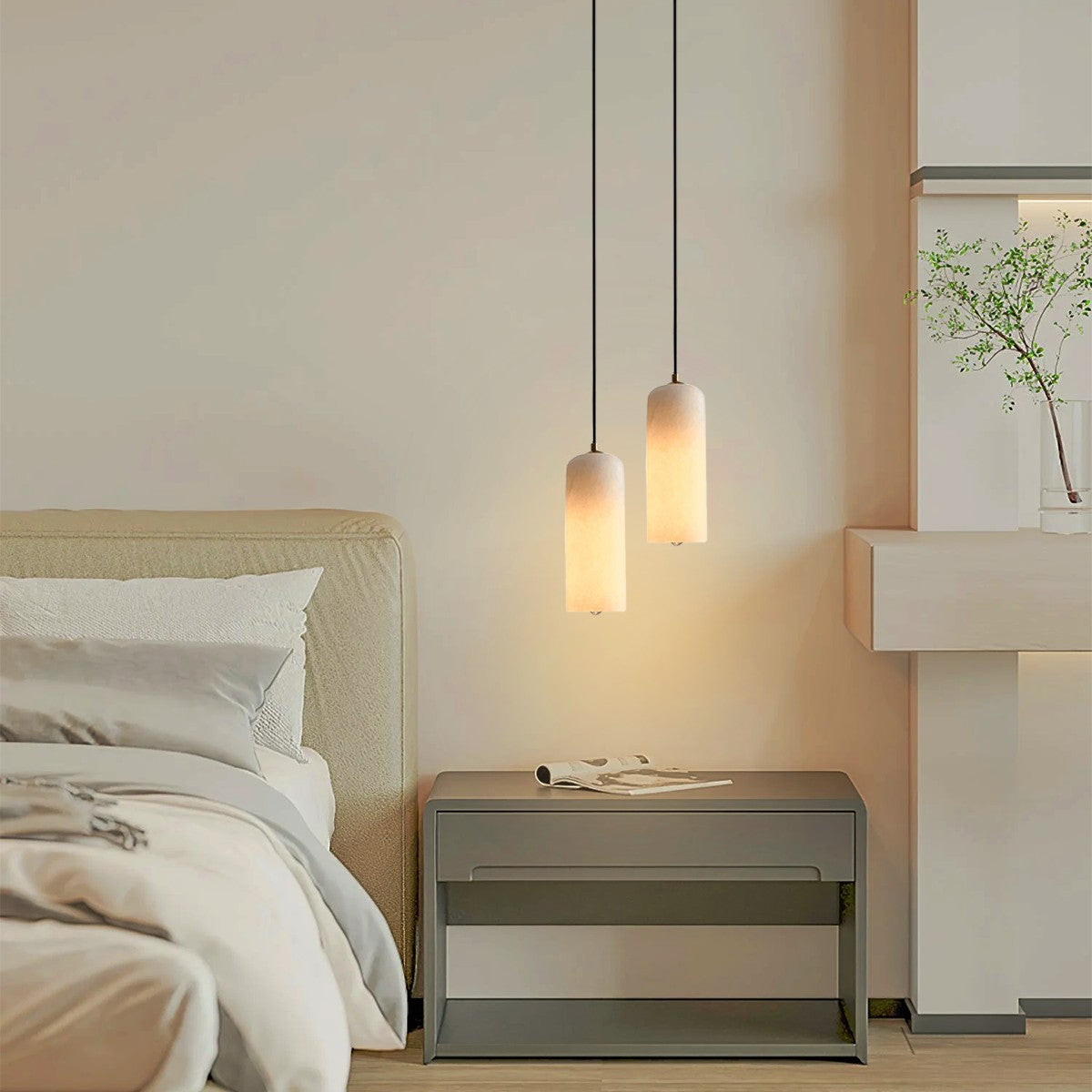 Pendant Light Alabaster Nordic Minimalist Design | Luravo