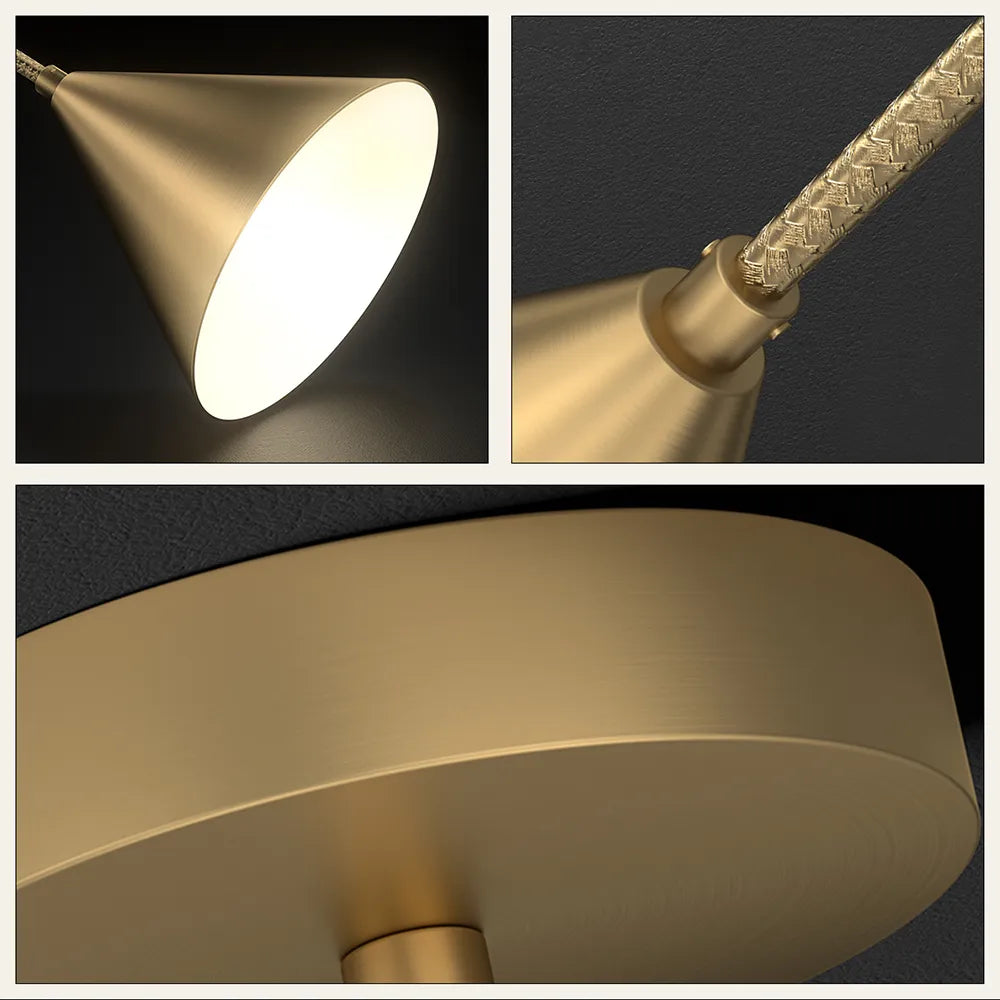 Pendant Light Brass Finish Round Modern Design | Orvena